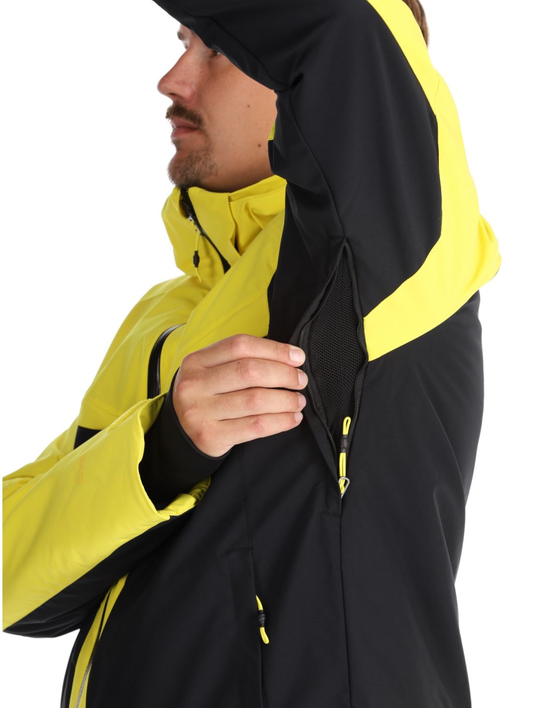 Spyder, Copper ski jacket men Acid Yellow black, yellow 