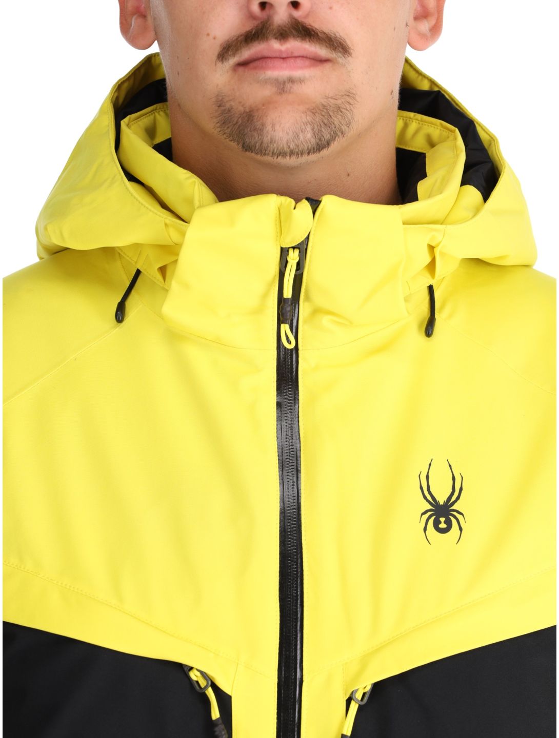 Spyder, Copper ski jacket men Acid Yellow black, yellow 