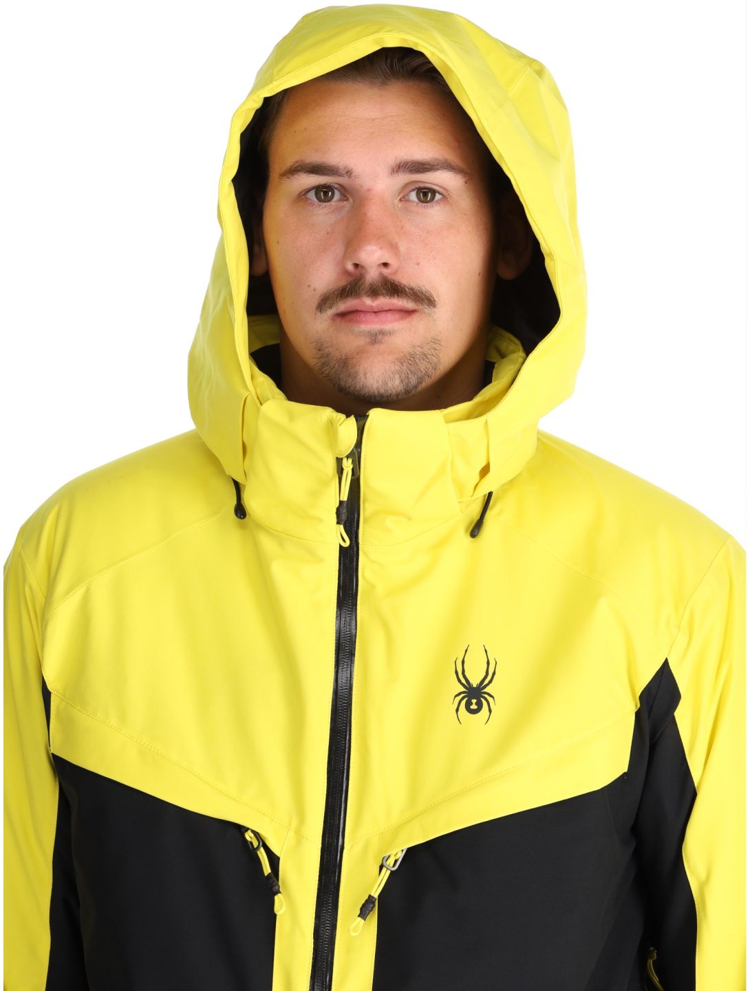 Spyder, Copper ski jacket men Acid Yellow black, yellow 