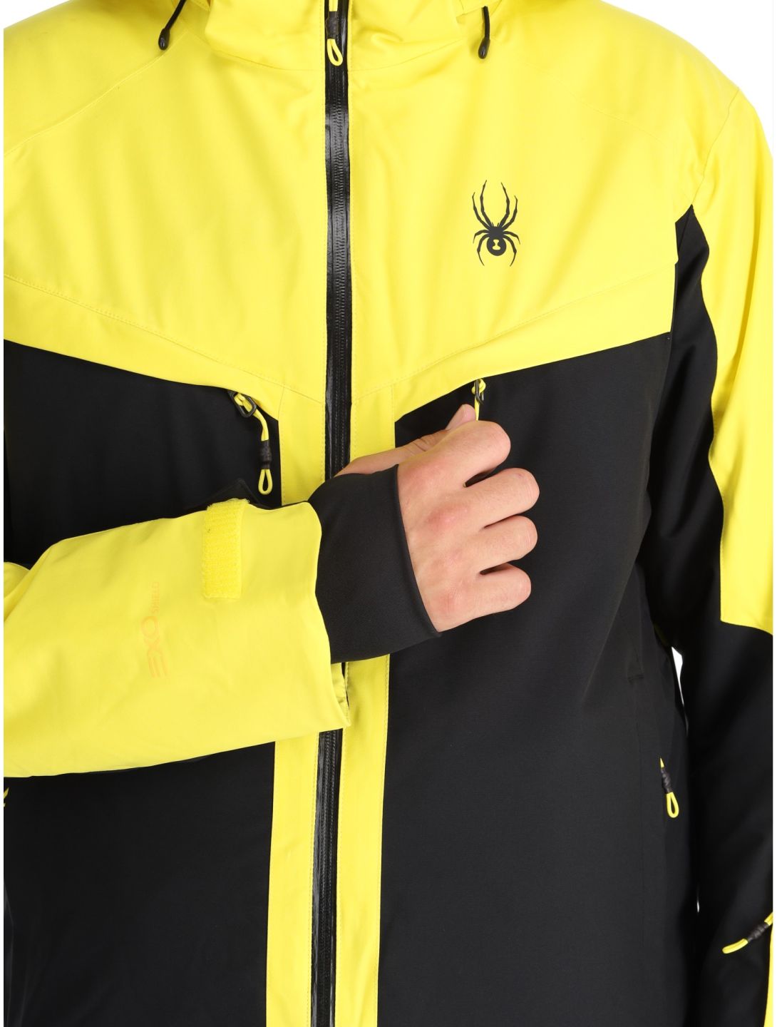 Spyder, Copper ski jacket men Acid Yellow black, yellow 