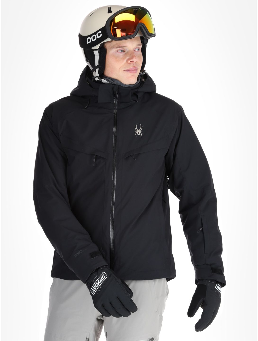 Spyder, Copper ski jacket men Black black 