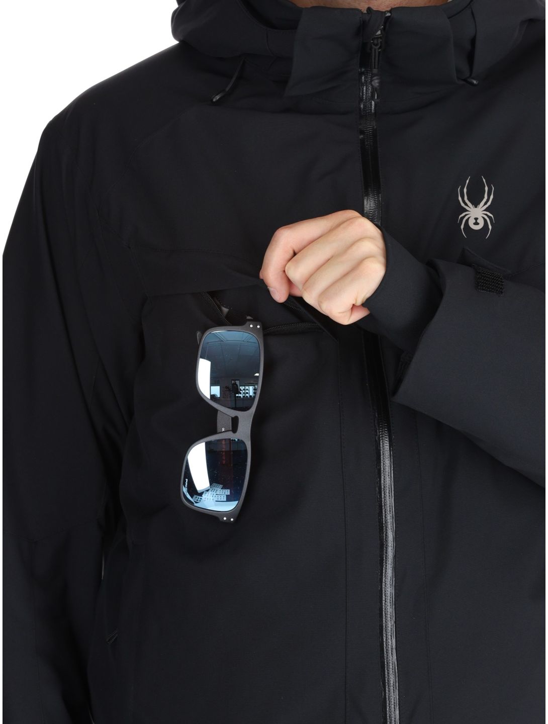 Spyder, Copper ski jacket men Black black 