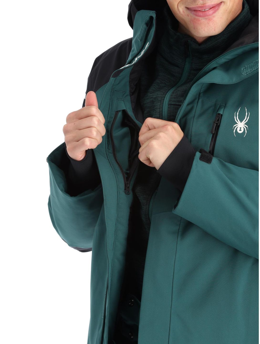 Spyder, Copper ski jacket men Cypress Green green 