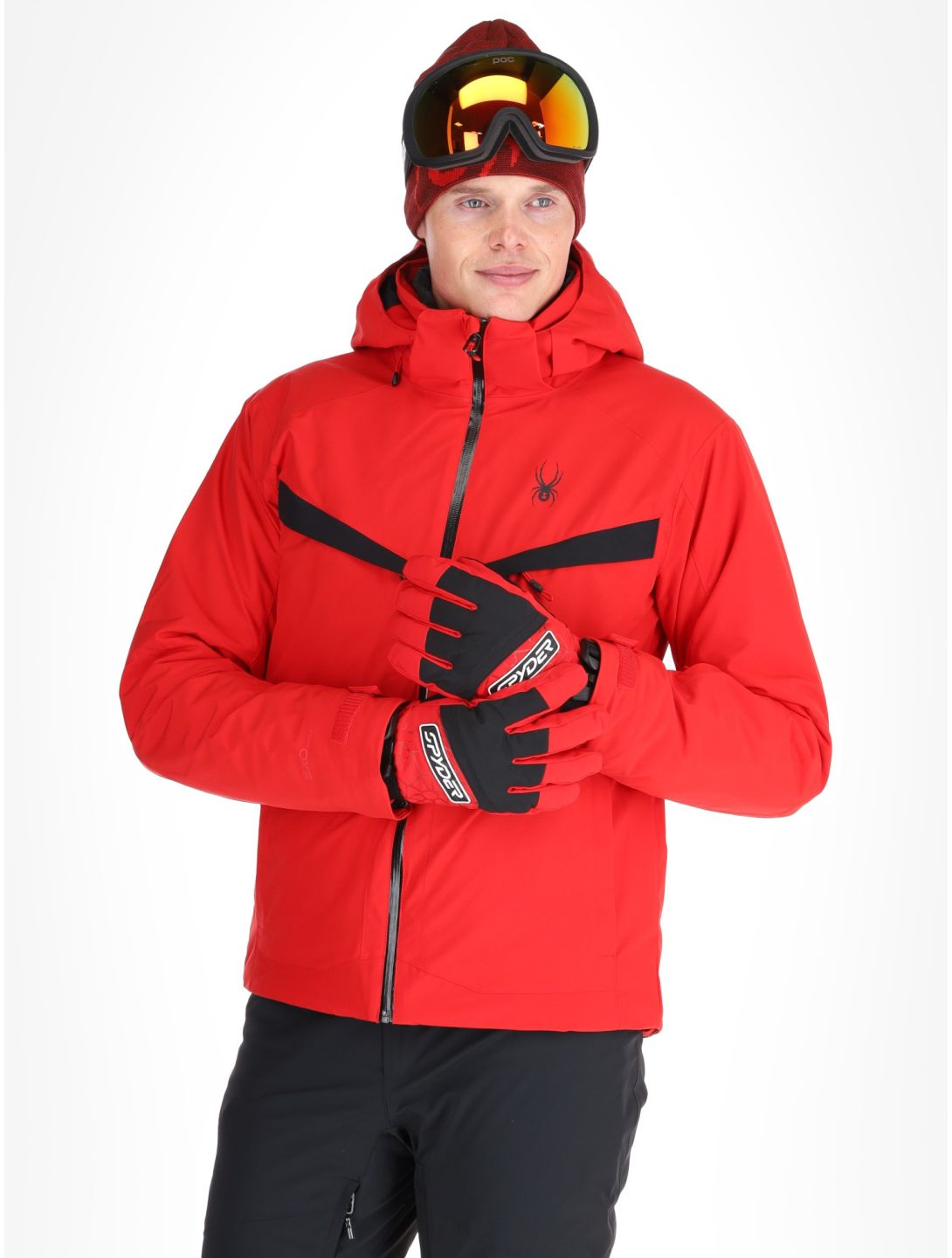 Spyder, Copper ski jacket men Spyder Red red 