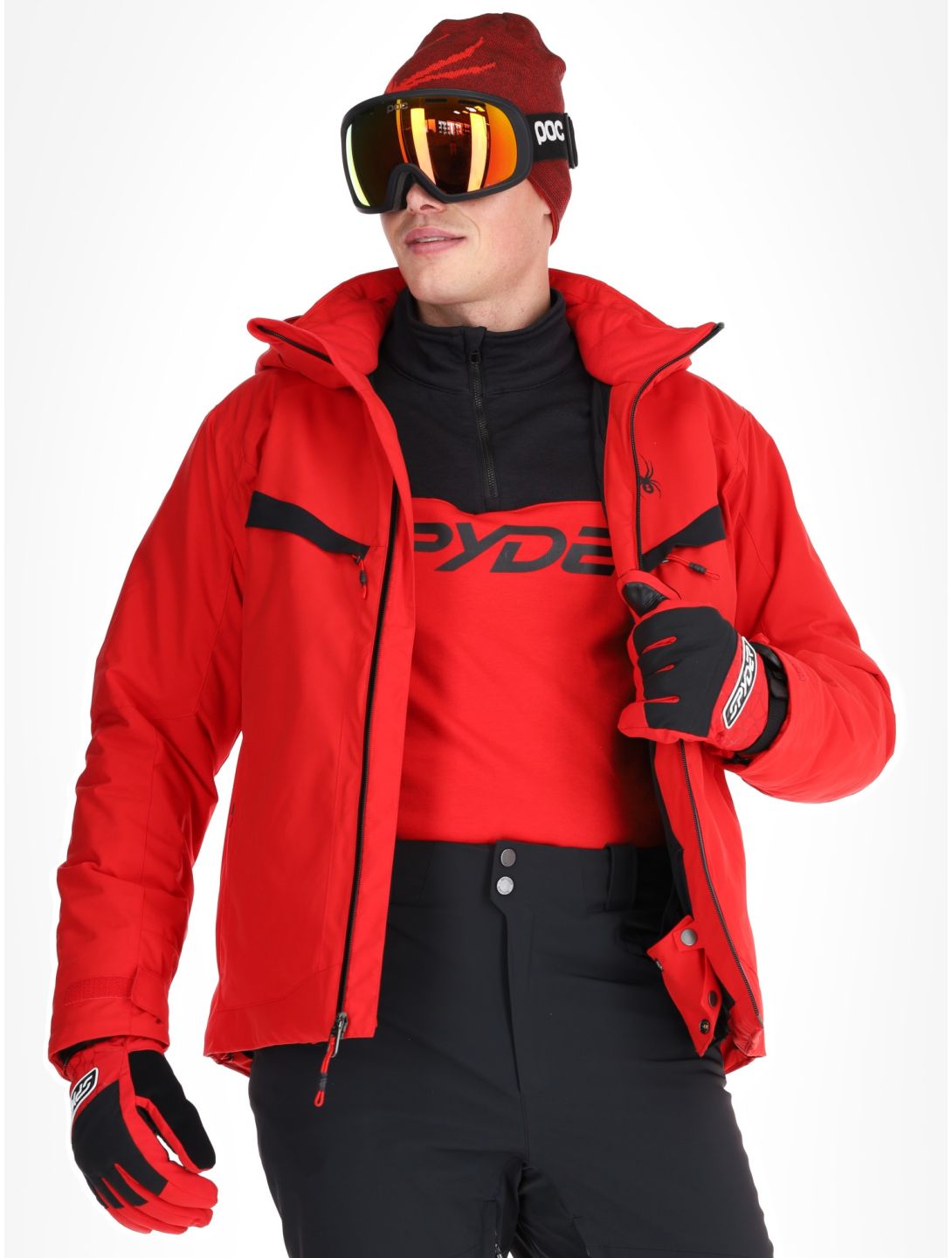 Spyder, Copper ski jacket men Spyder Red red 