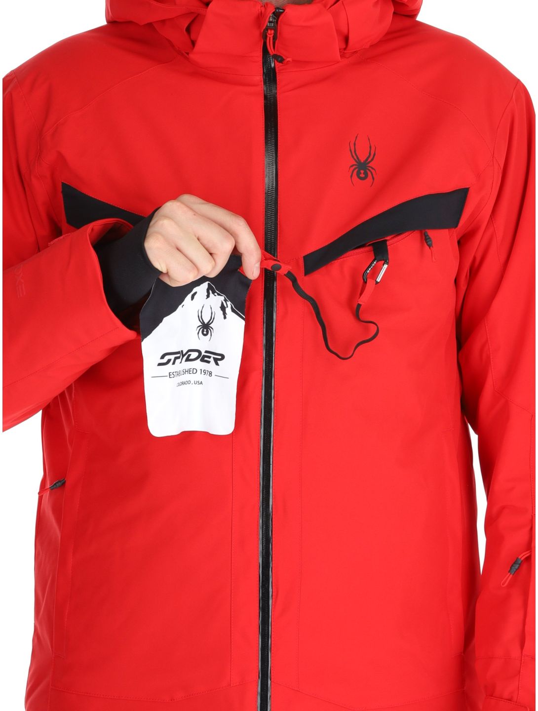 Spyder, Copper ski jacket men Spyder Red red 