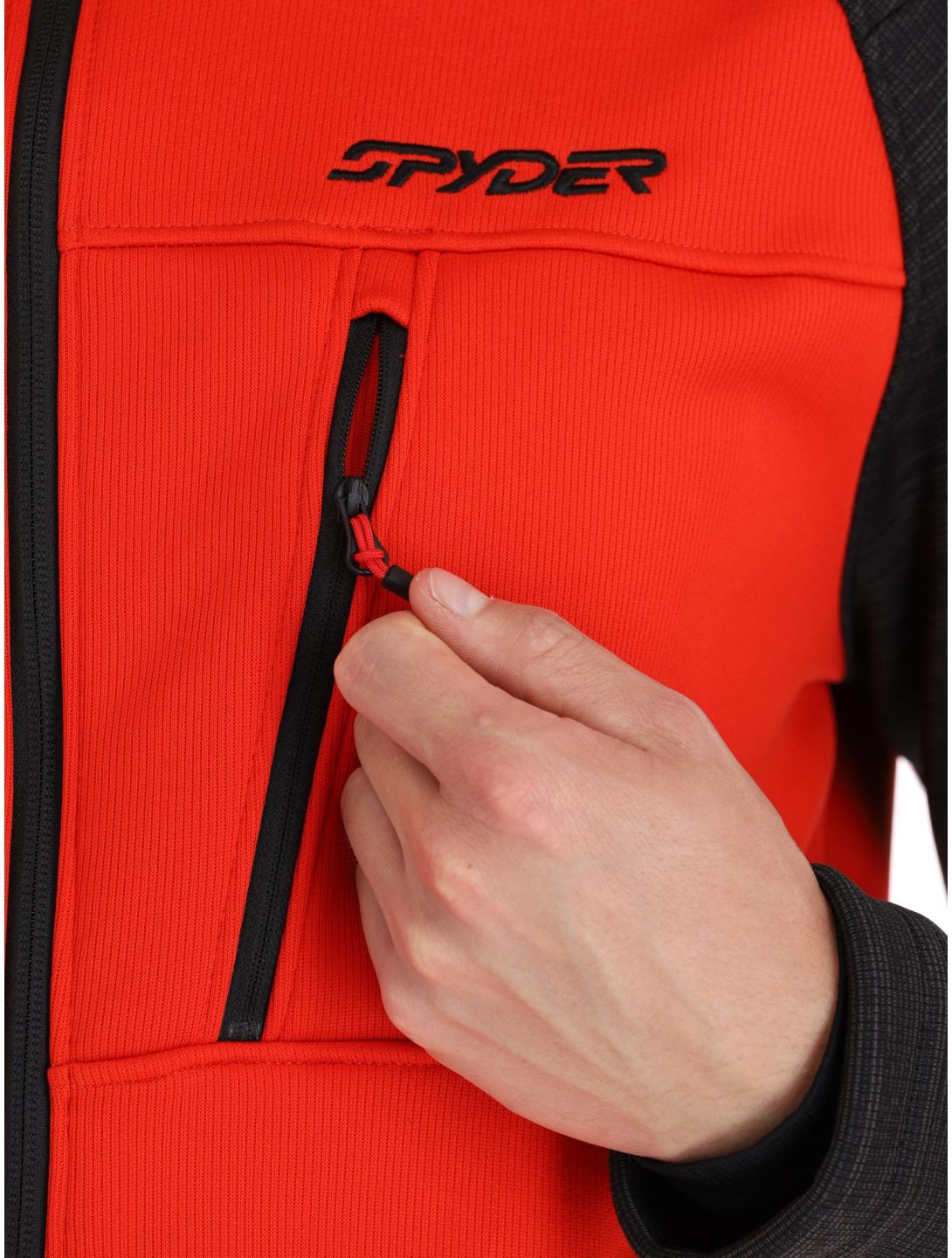 Spyder, Encore jacket men Volcano black, red 