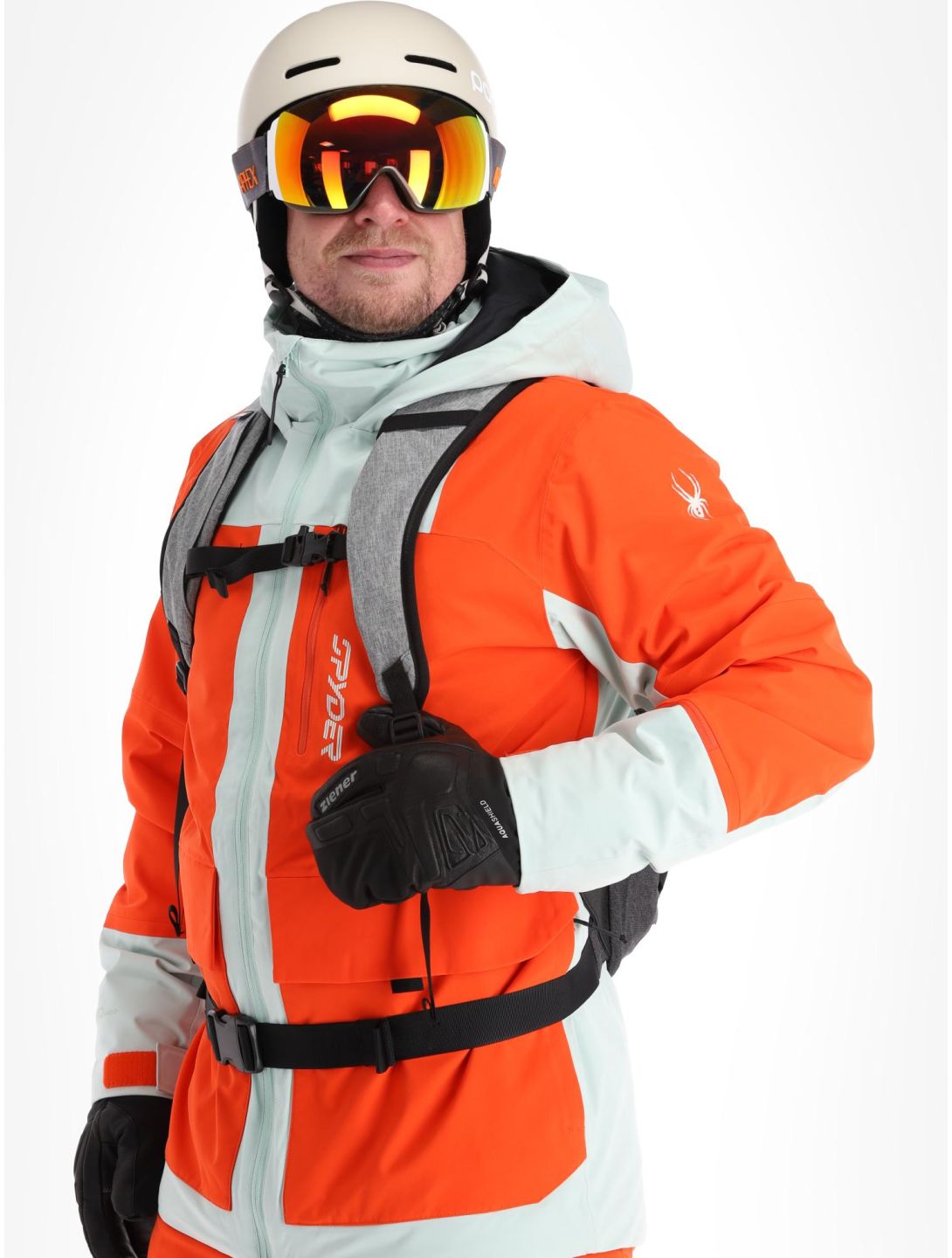 Spyder, Field ski jacket men Twisted Orange green, orange 