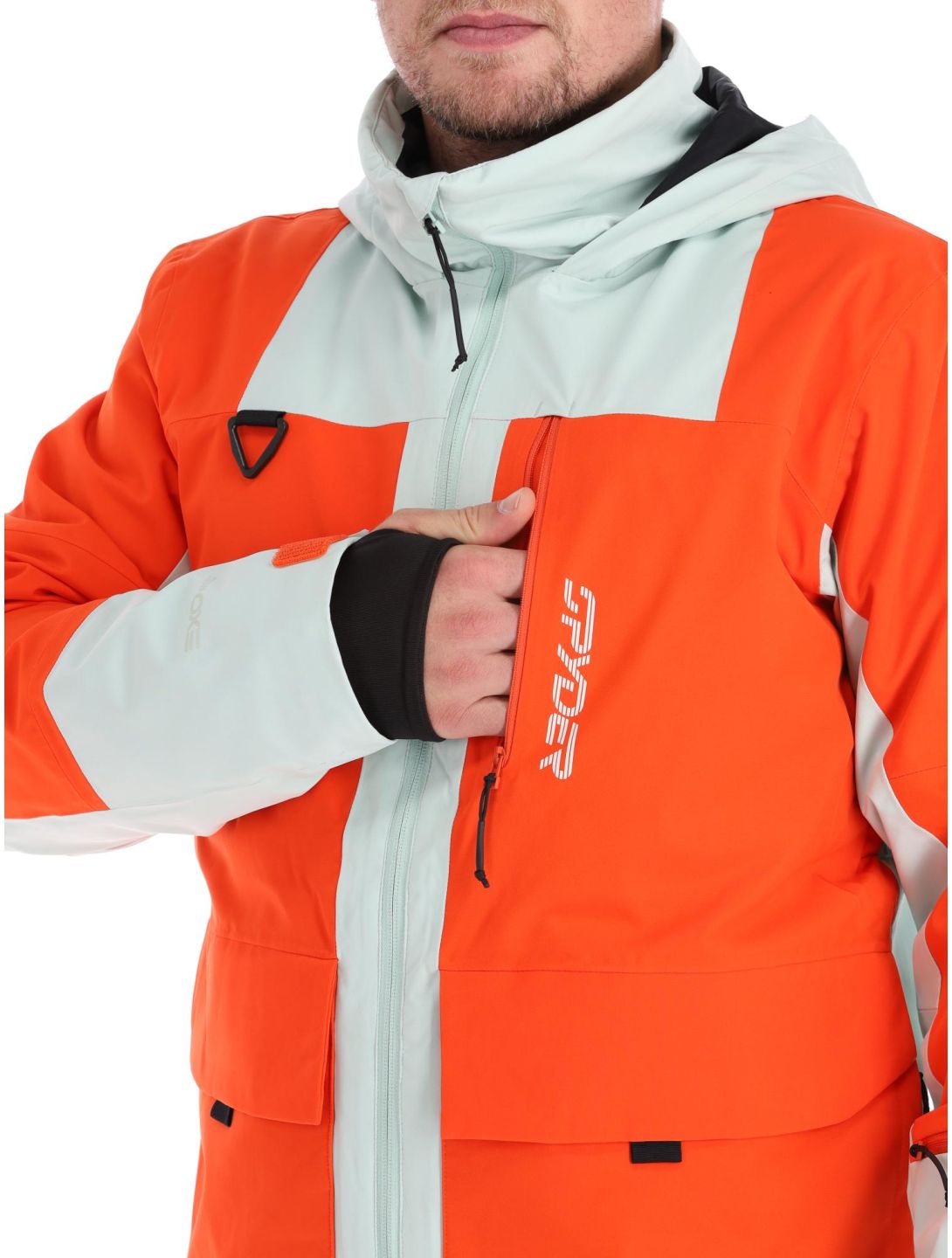 Spyder, Field ski jacket men Twisted Orange green, orange 