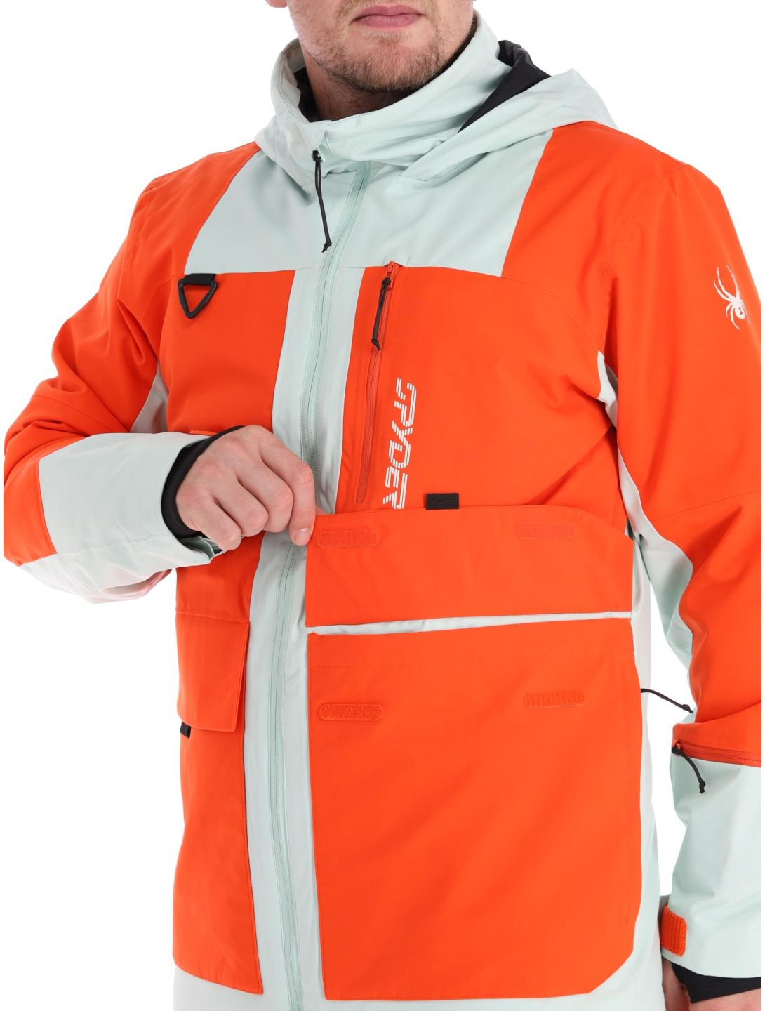 Spyder, Field ski jacket men Twisted Orange green, orange 