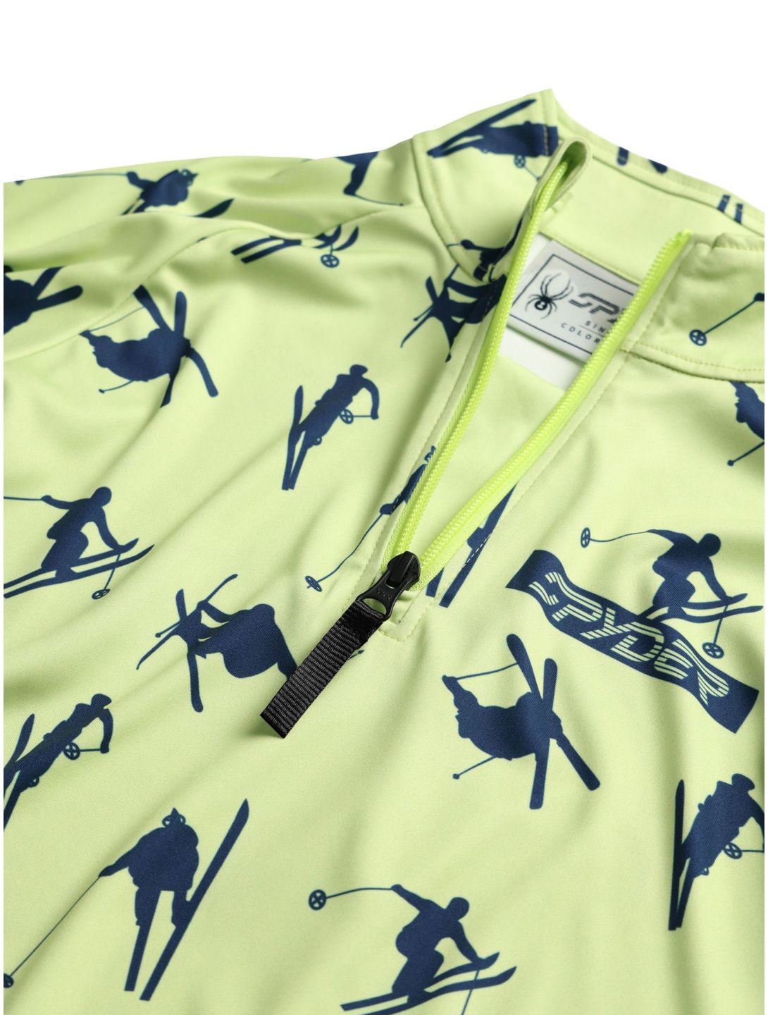 Spyder, Ski Day 1/2 Zip pullover kids Lime Ice yellow 