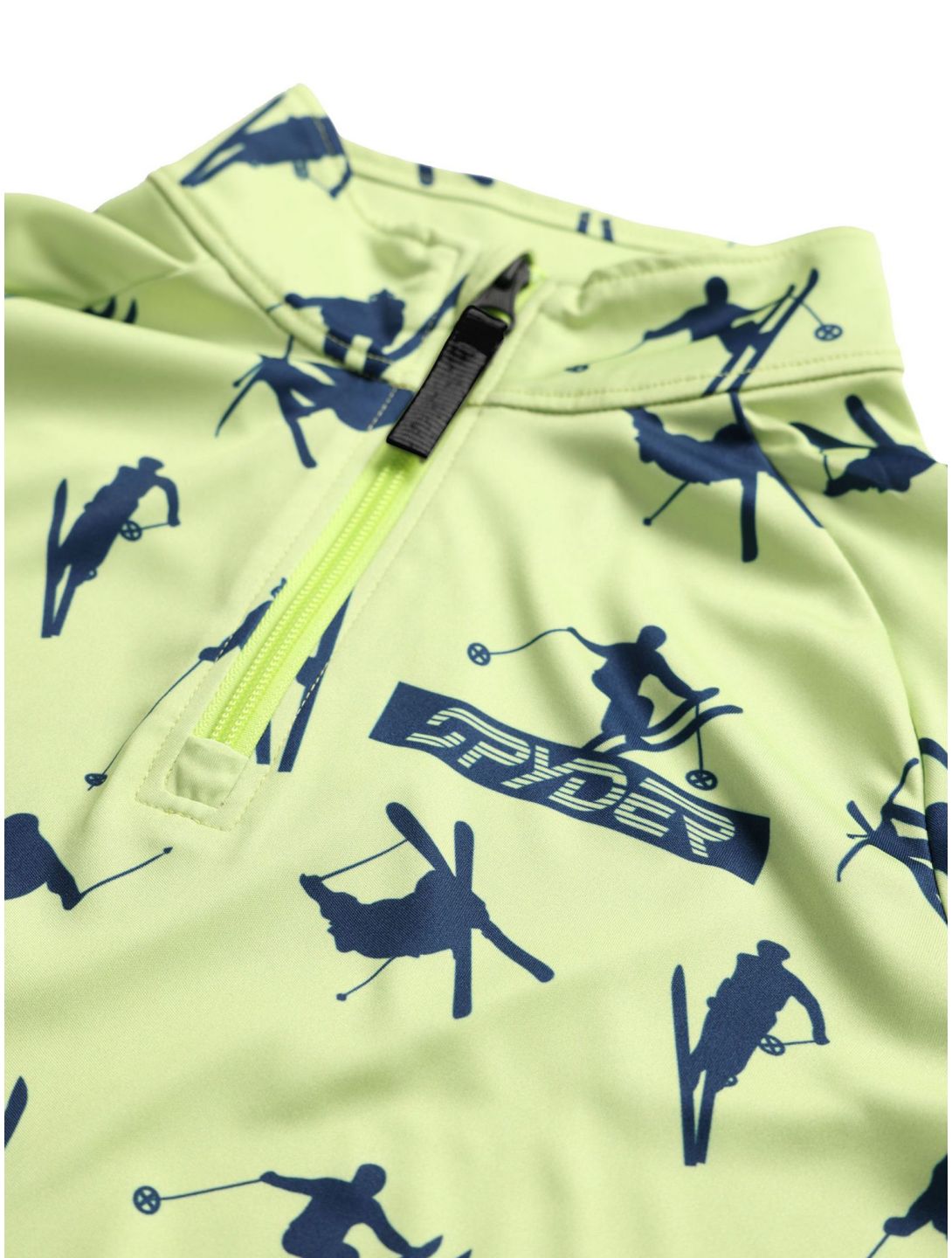 Spyder, Ski Day 1/2 Zip pullover kids Lime Ice yellow 