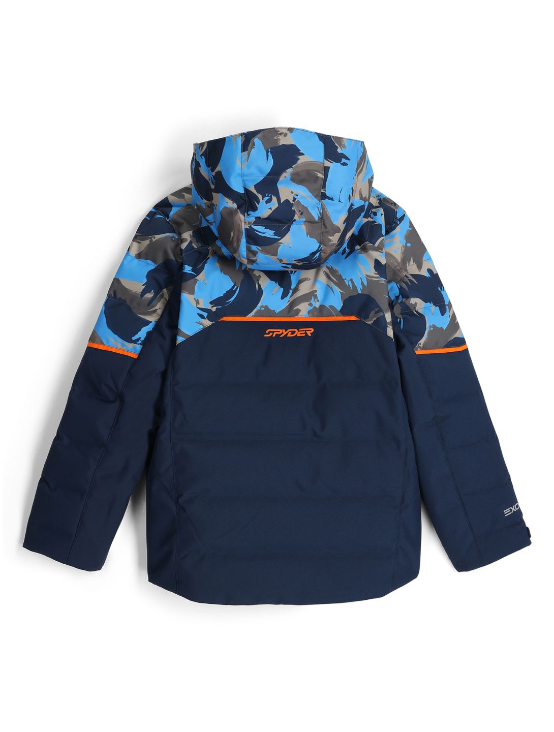 Spyder, Impulse Synthetic Down ski jacket kids Camouflage Aether Blue blue 