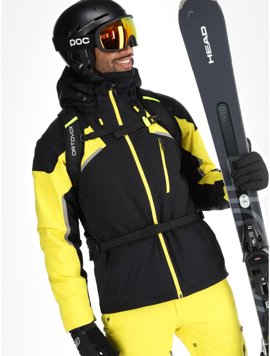 Spyder, Leader ski jacket men Acid Yellow black, yellow 