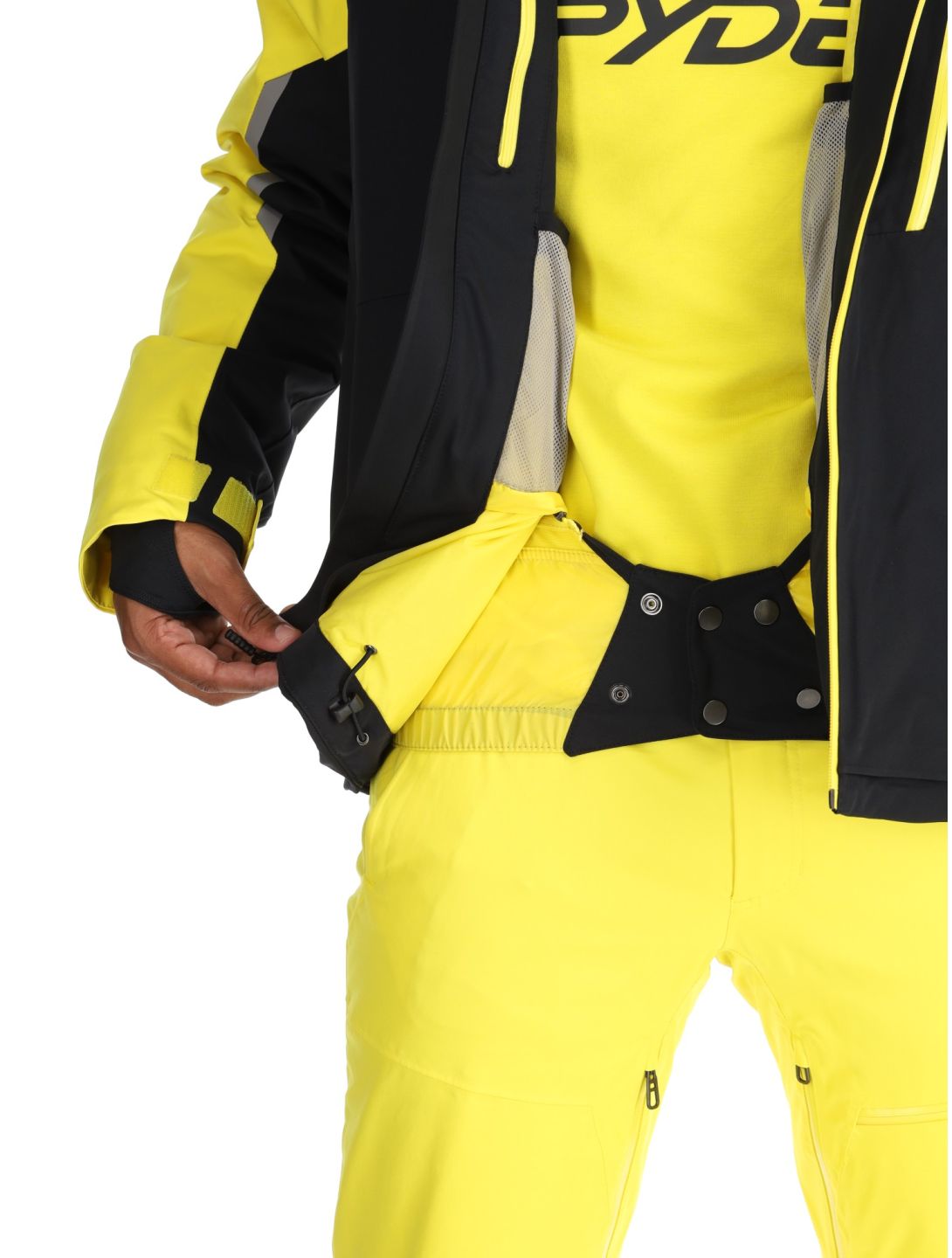 Spyder, Leader ski jacket men Acid Yellow black, yellow 