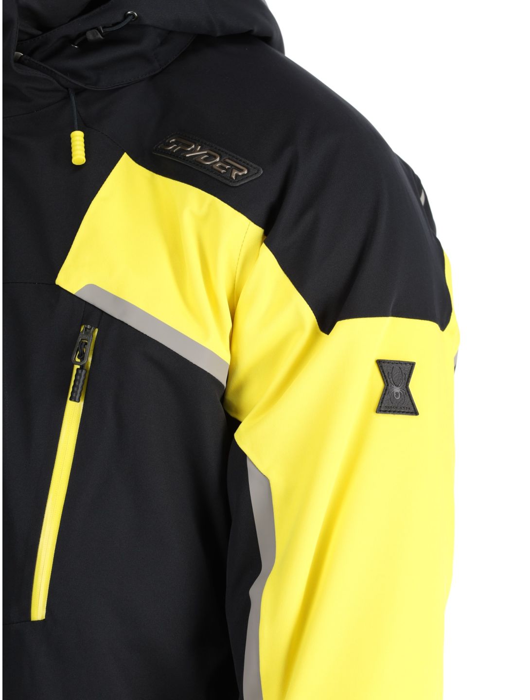 Spyder, Leader ski jacket men Acid Yellow black, yellow 