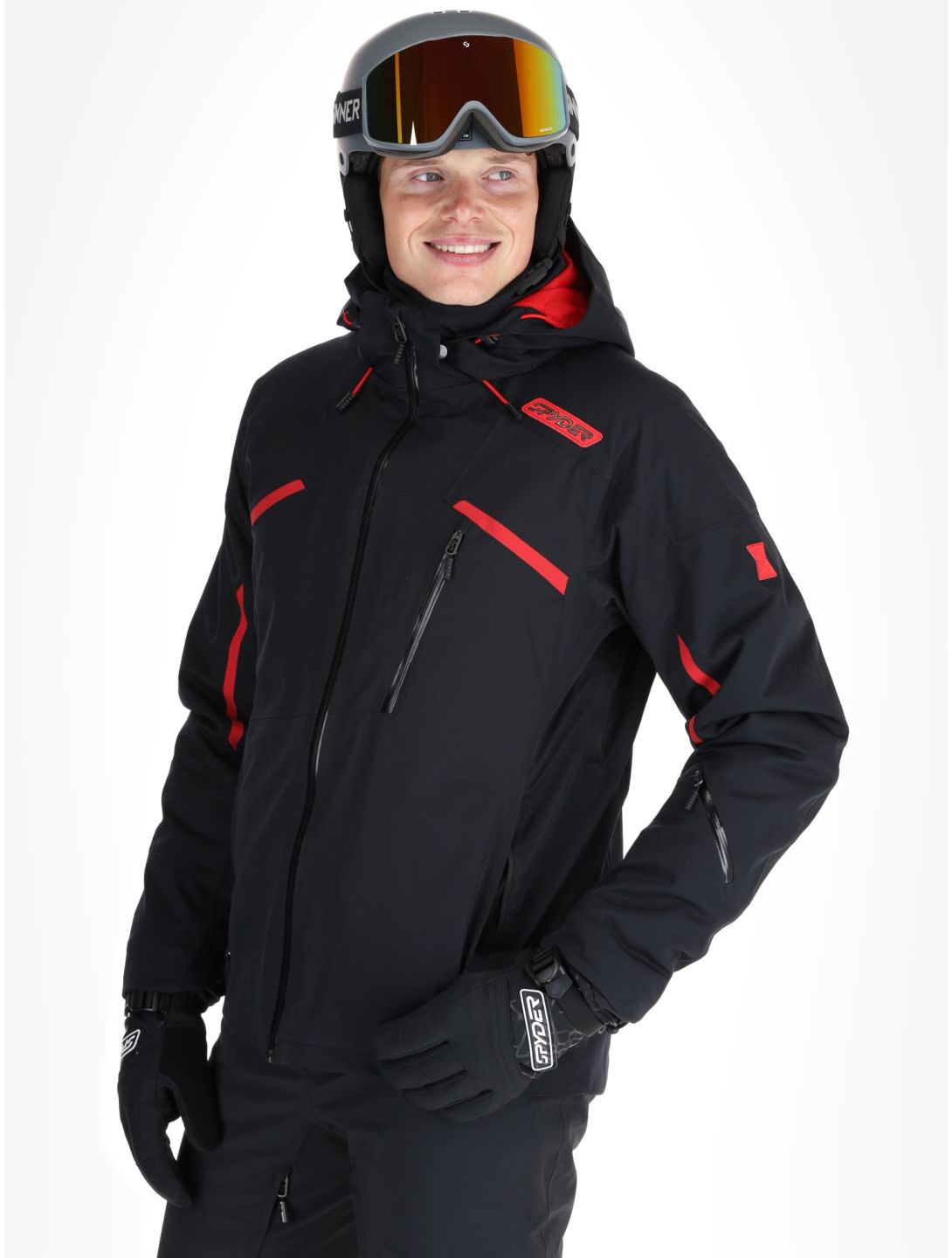 Spyder, Leader ski jacket men Black black 