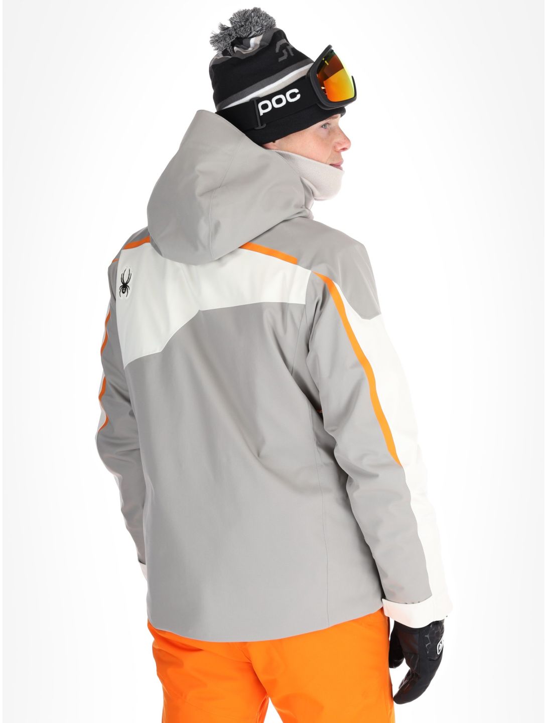 Spyder, Leader ski jacket men Concrete grey, white 