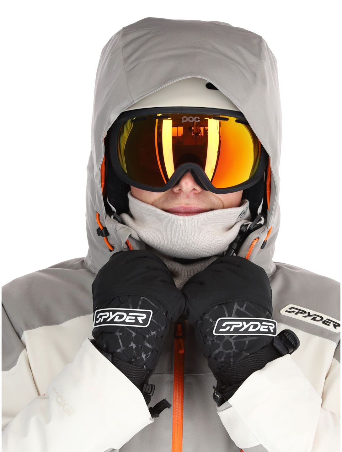 Spyder, Leader ski jacket men Concrete grey, white 