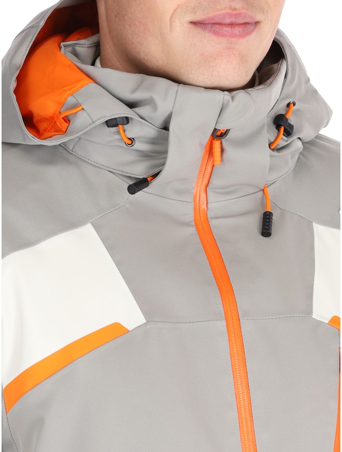 Spyder, Leader ski jacket men Concrete grey, white 