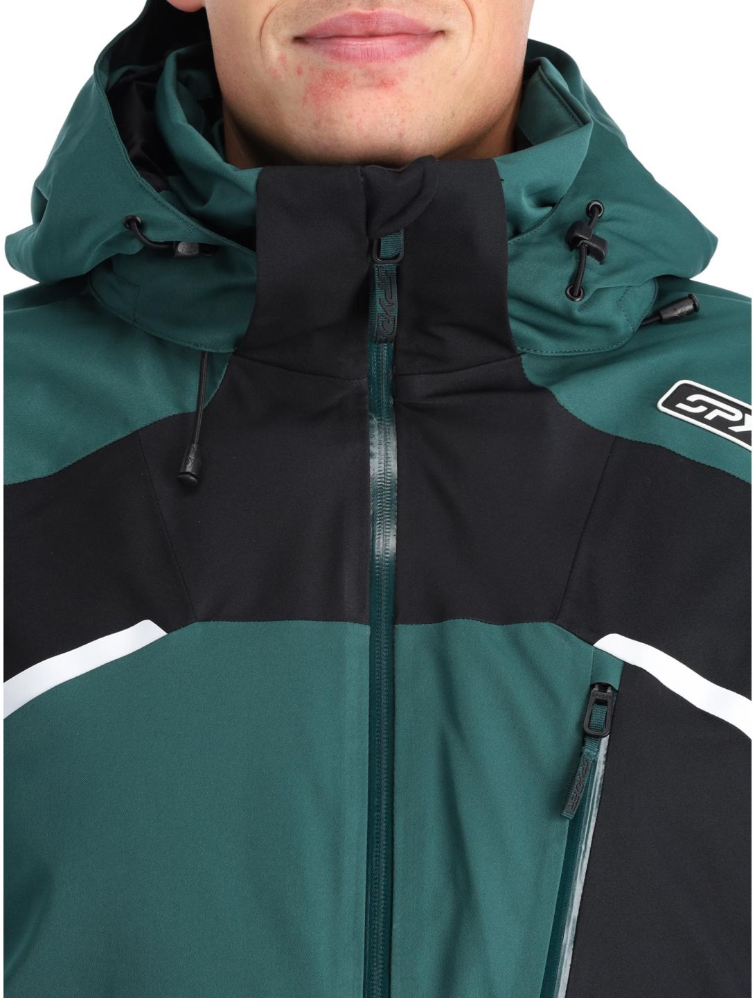 Spyder, Leader ski jacket men Cypress Green black, green 