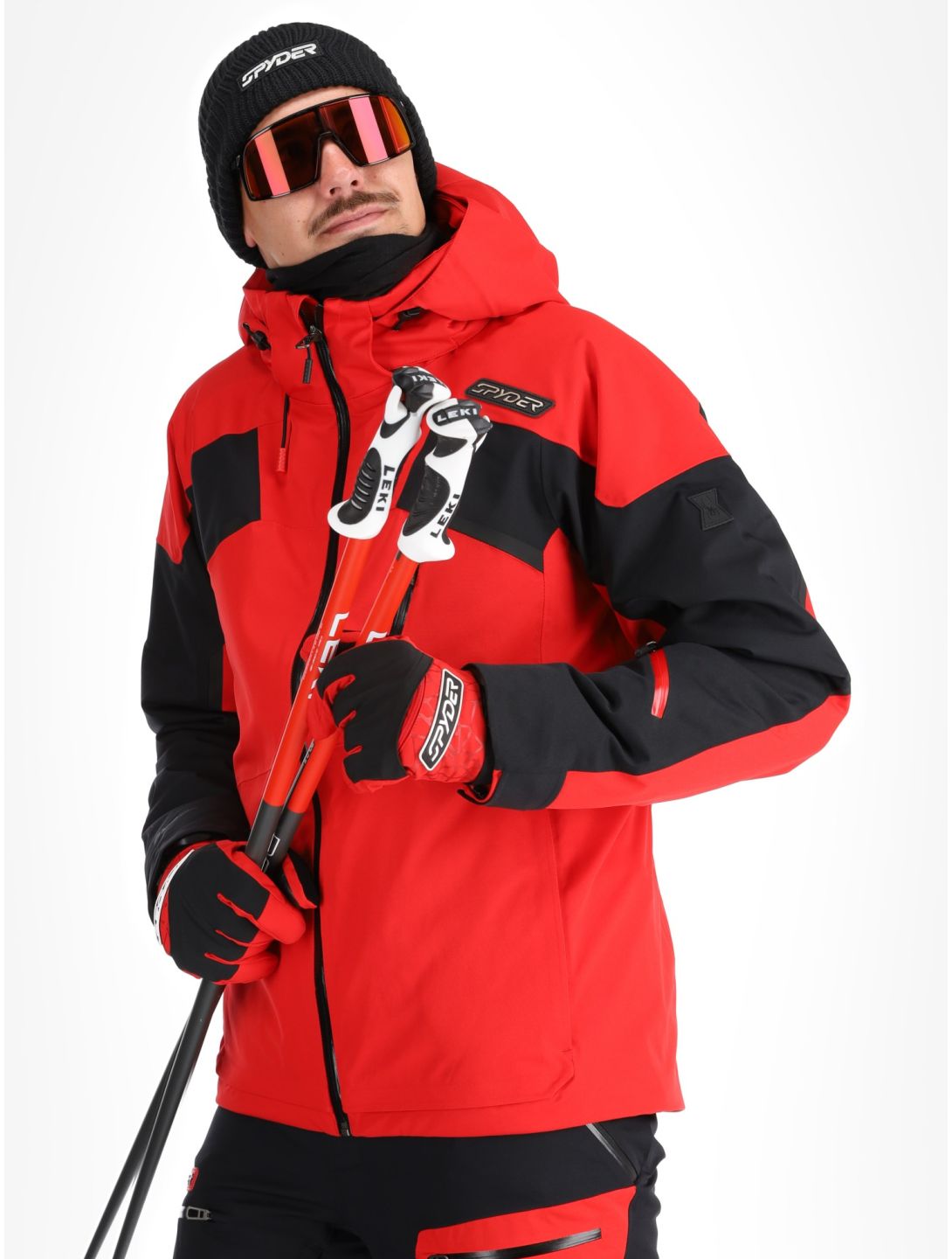 Spyder, Leader ski jacket men Spyder Red black, red 