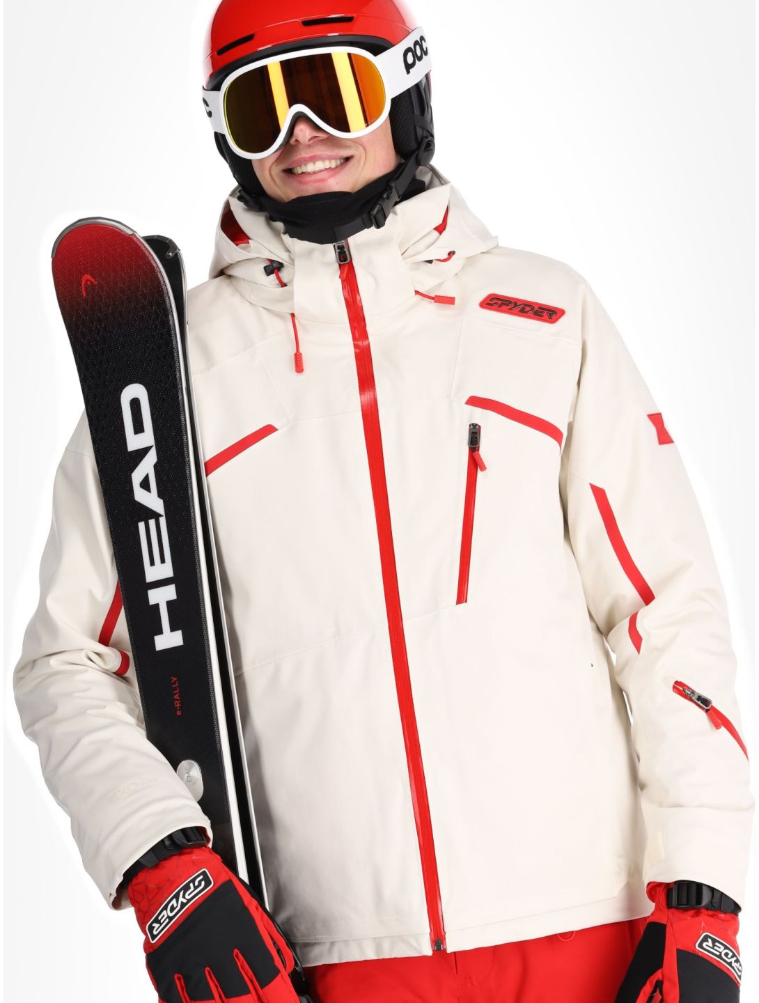 Spyder, Leader ski jacket men Vanilla Latte beige 