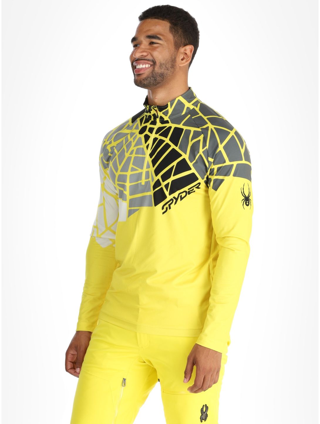 Spyder, Legacy 1/2 Zip pullover men Acid Yellow yellow 