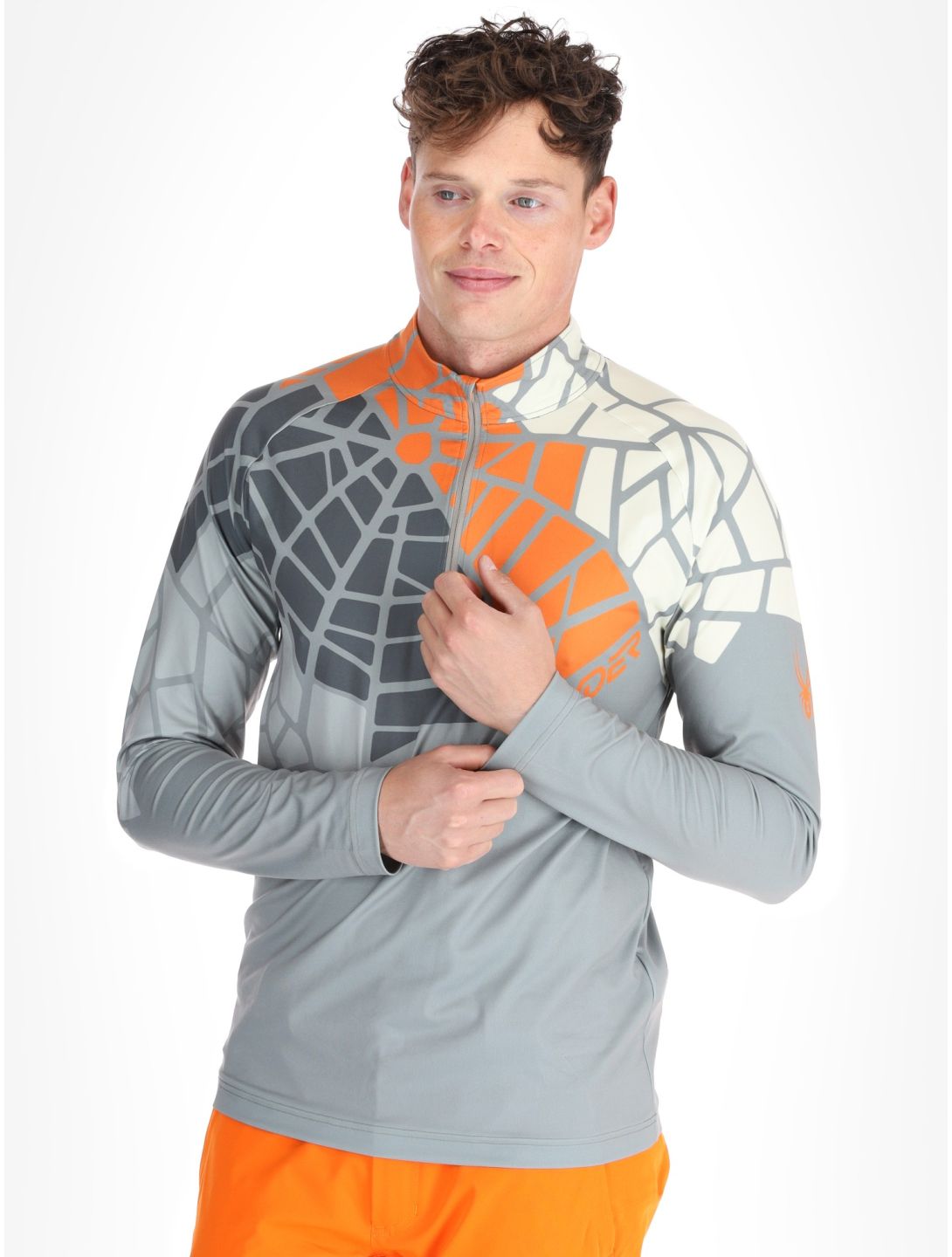 Spyder, Legacy 1/2 Zip pullover men Concrete grey 