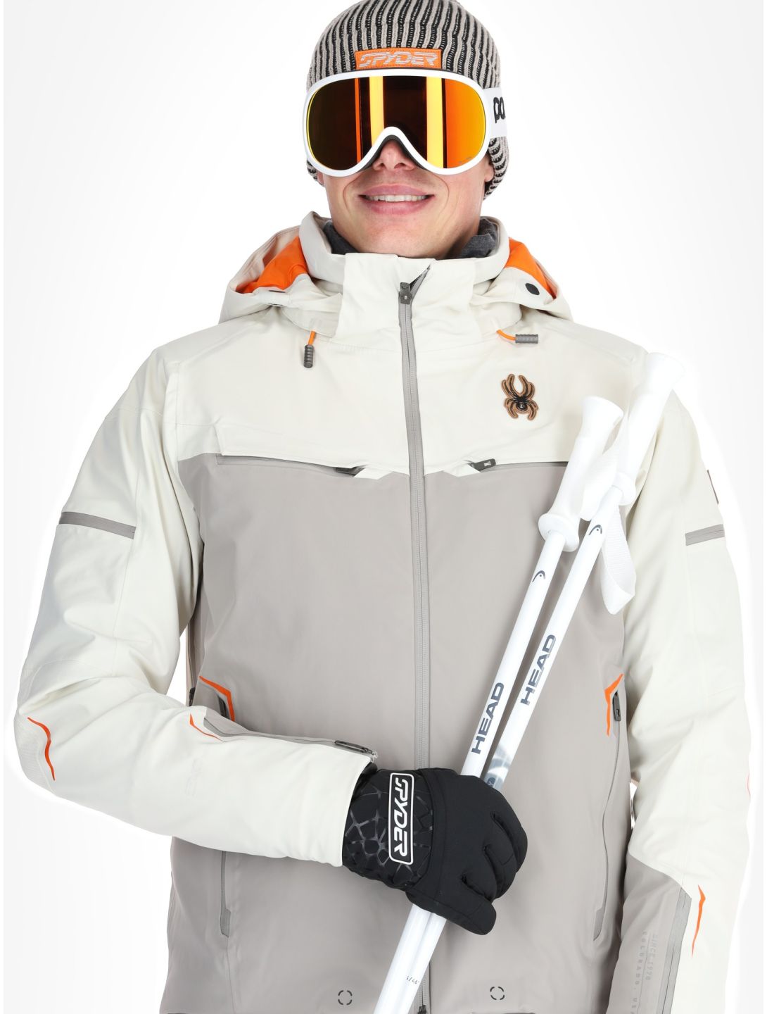 Spyder, Monterosa ski jacket men Vanilla Latte beige 