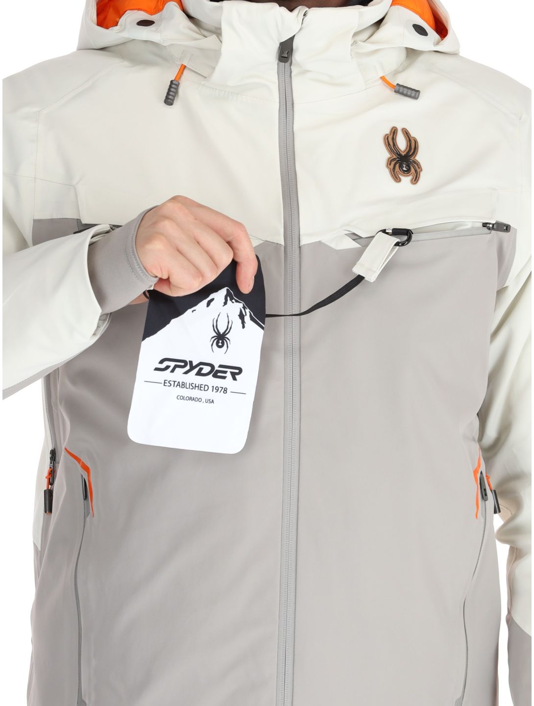 Spyder, Monterosa ski jacket men Vanilla Latte beige 