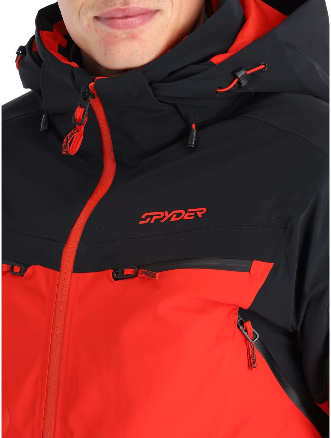 Spyder, Monterosa Gtx ski jacket men Volcano black, red 