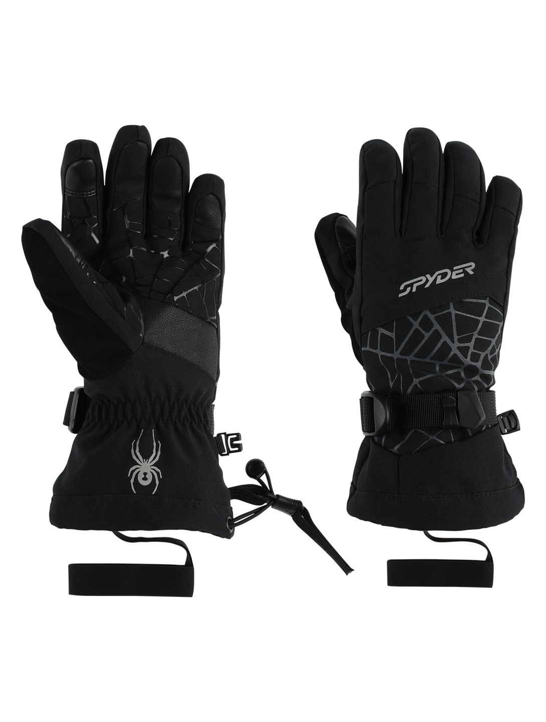 Spyder, Overweb ski gloves kids Black black 