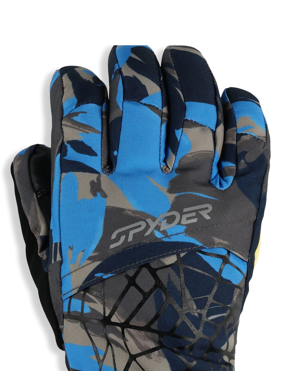 Spyder, Overweb ski gloves kids Camouflage Aether Blue blue 