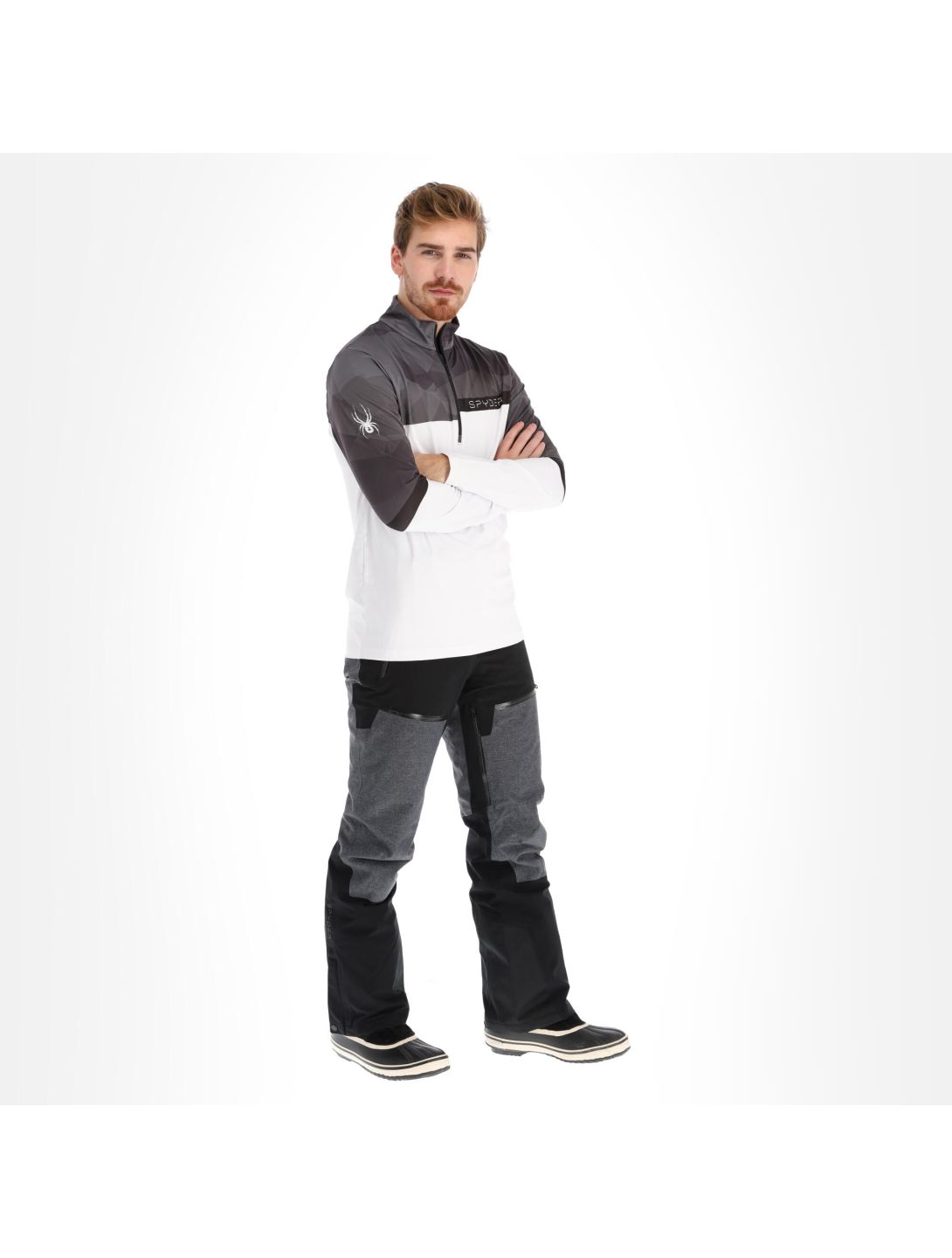 Spyder, Paramount pullover men white/black