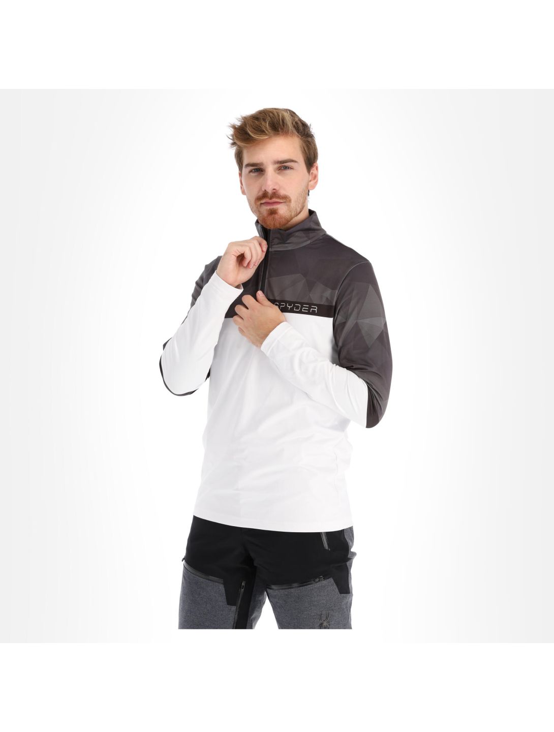 Spyder, Paramount pullover men white/black