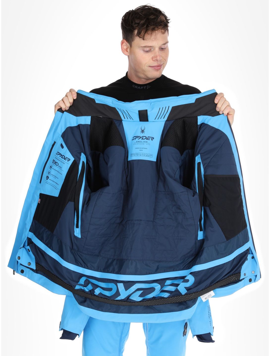 Spyder, Pinnacle ski jacket men Aether Blue blue 