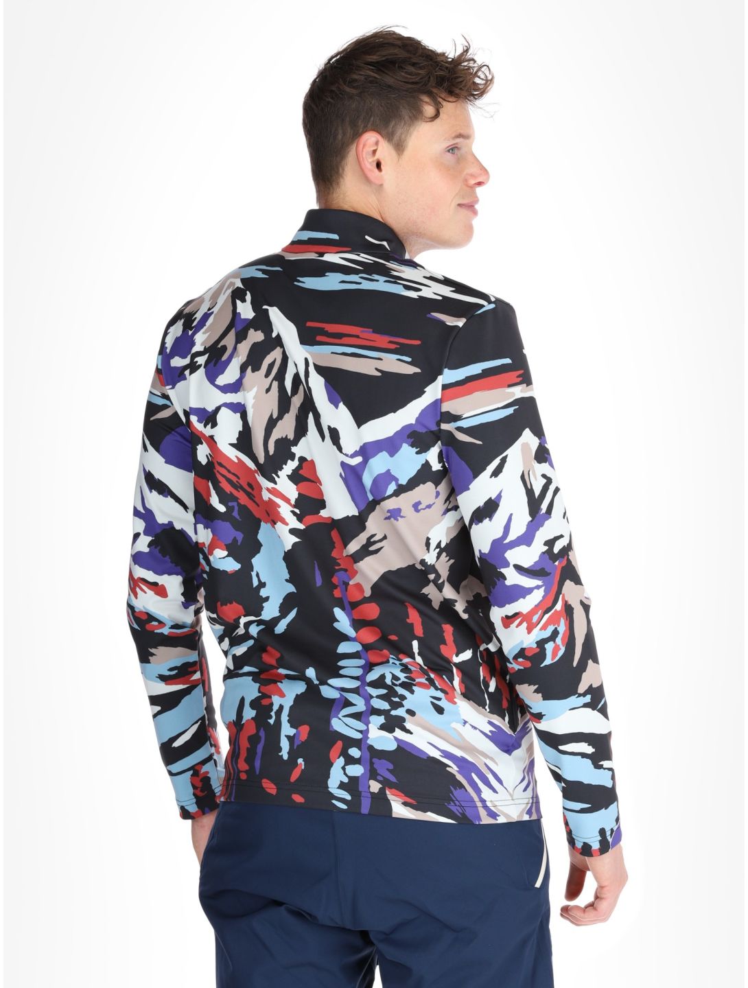 Spyder, Podium 1/2 Zip pullover men Paint By Numbers Purple Flash multicolor 