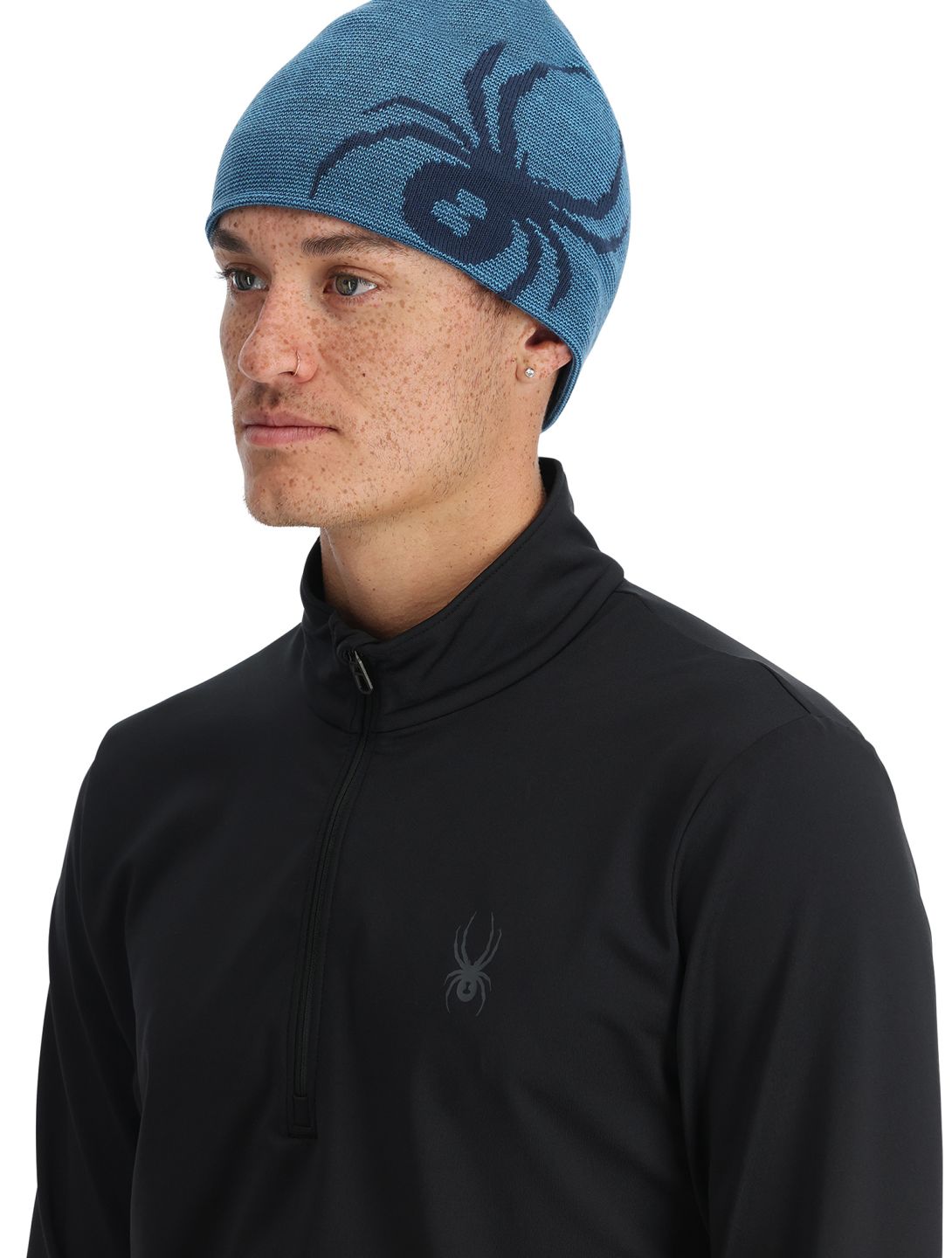 Spyder, Reversible Innsbruck beanie men Aether Blue blue 