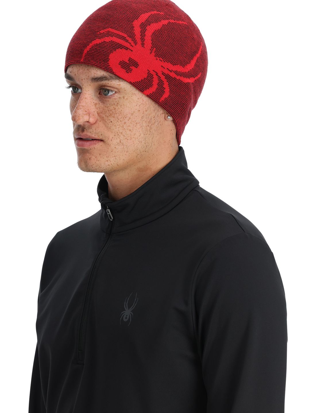 Spyder, Reversible Innsbruck beanie men Spyder Red red 