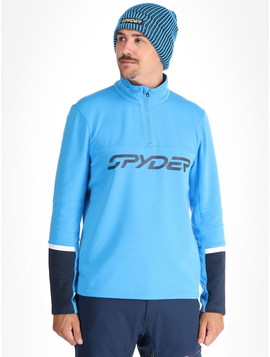 Spyder, Speed Fleece 1/2 Zip pullover men Aether Blue blue 