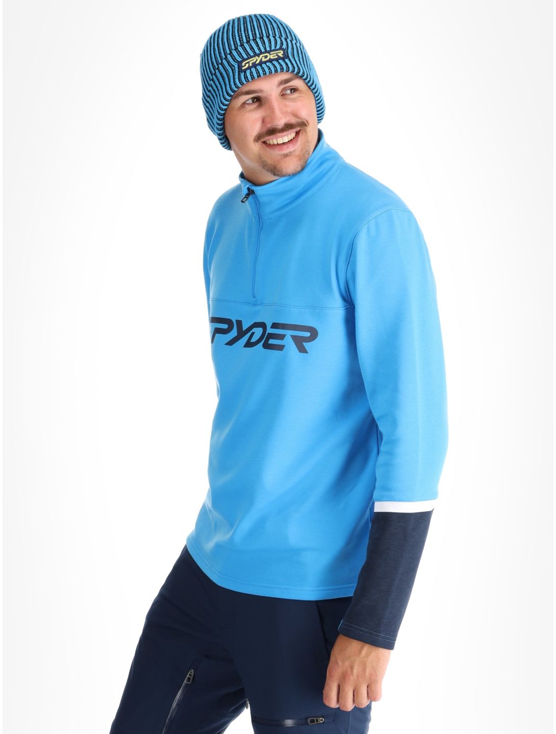 Spyder, Speed Fleece 1/2 Zip pullover men Aether Blue blue 