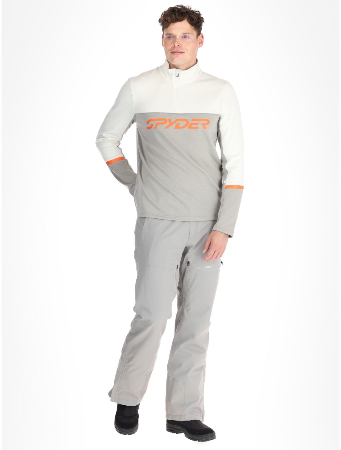 Spyder, Speed Fleece 1/2 Zip pullover men Concrete grey 