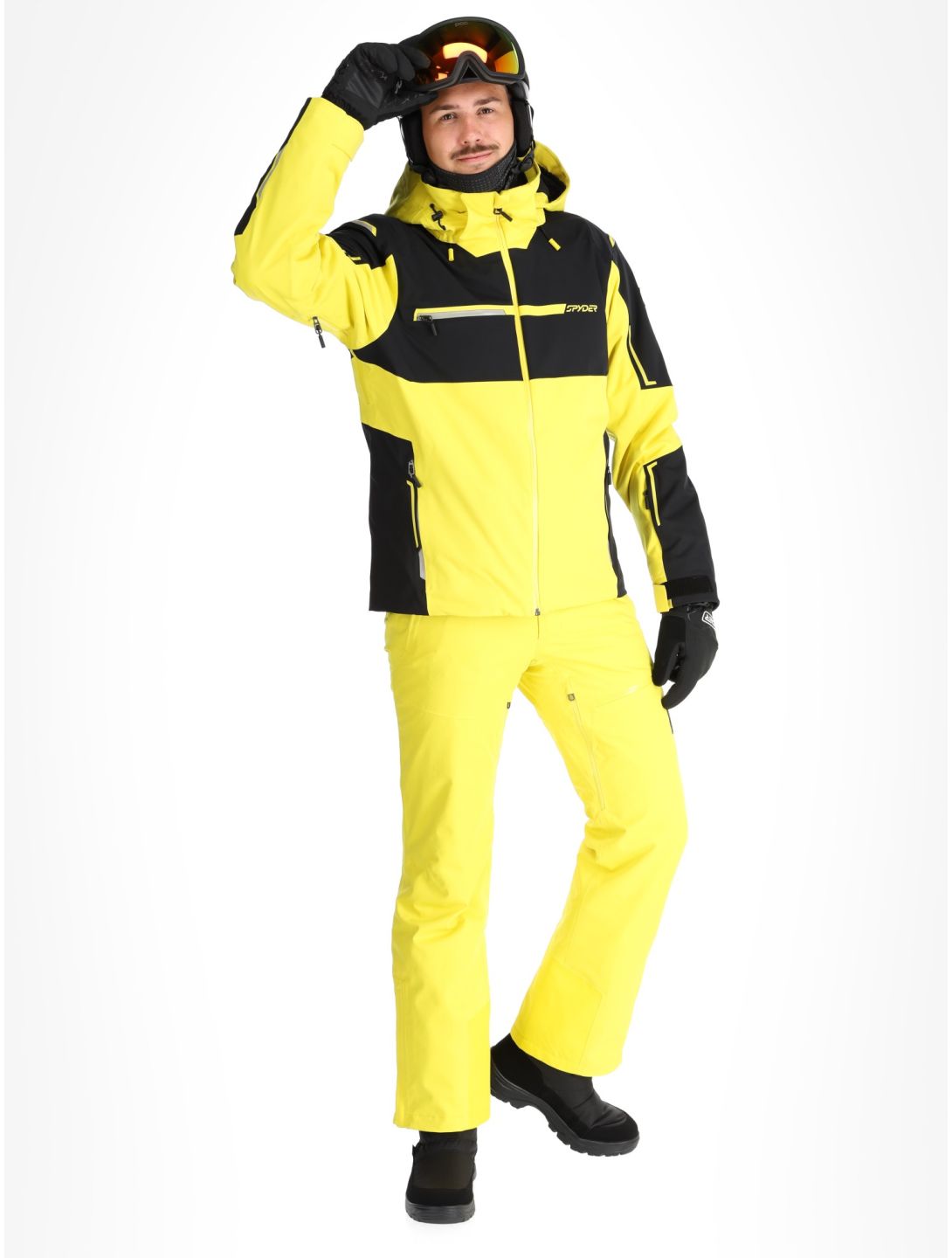 Spyder, Titan ski jacket men Acid Yellow black, yellow 