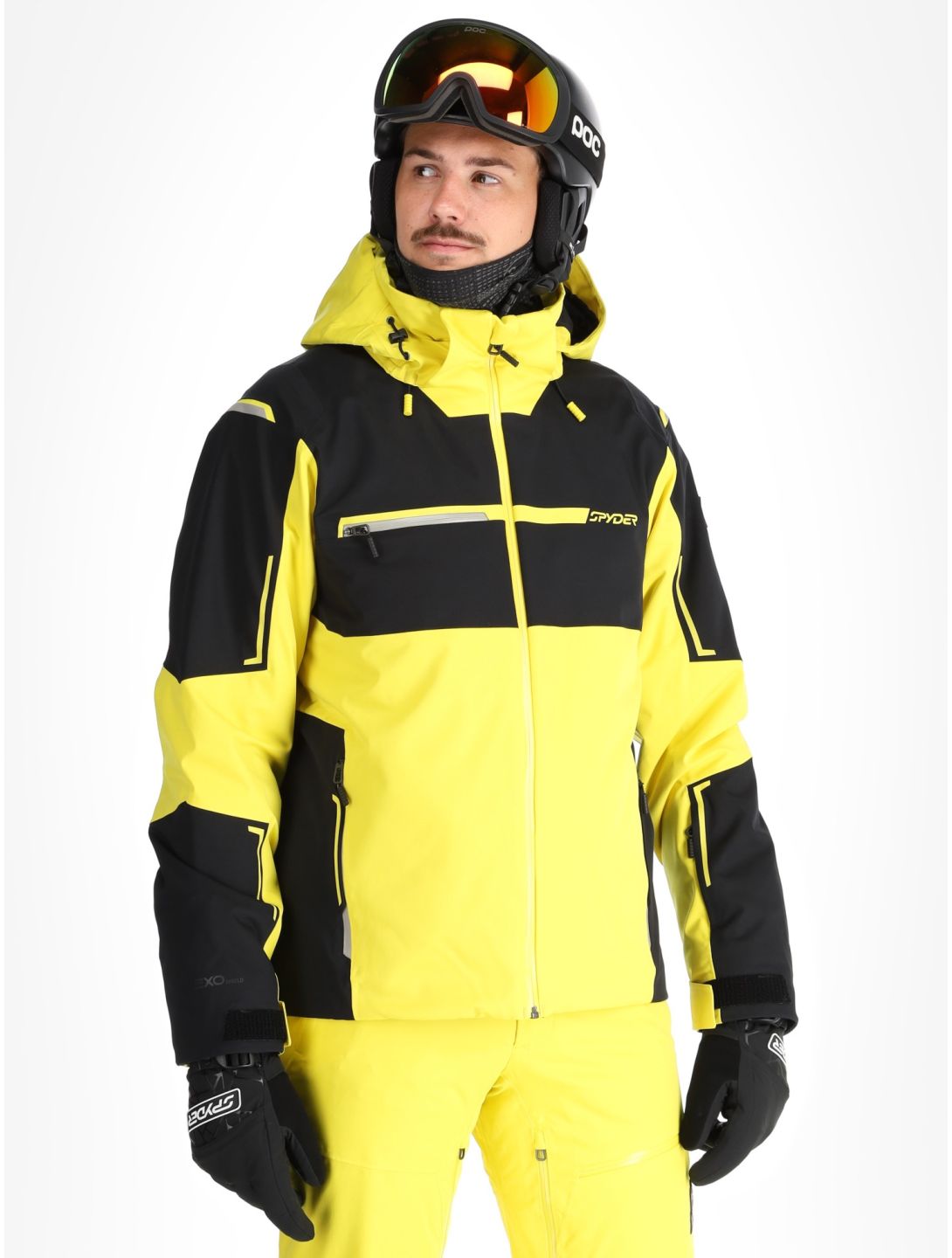 Spyder, Titan ski jacket men Acid Yellow black, yellow 