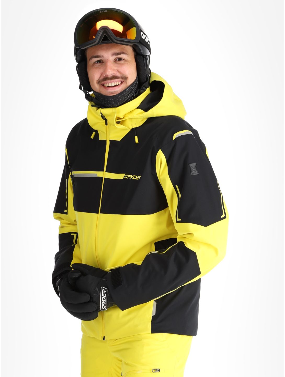 Spyder, Titan ski jacket men Acid Yellow black, yellow 