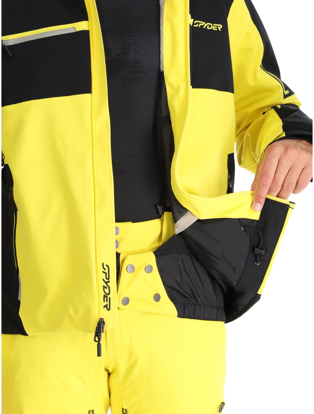 Spyder, Titan ski jacket men Acid Yellow black, yellow 