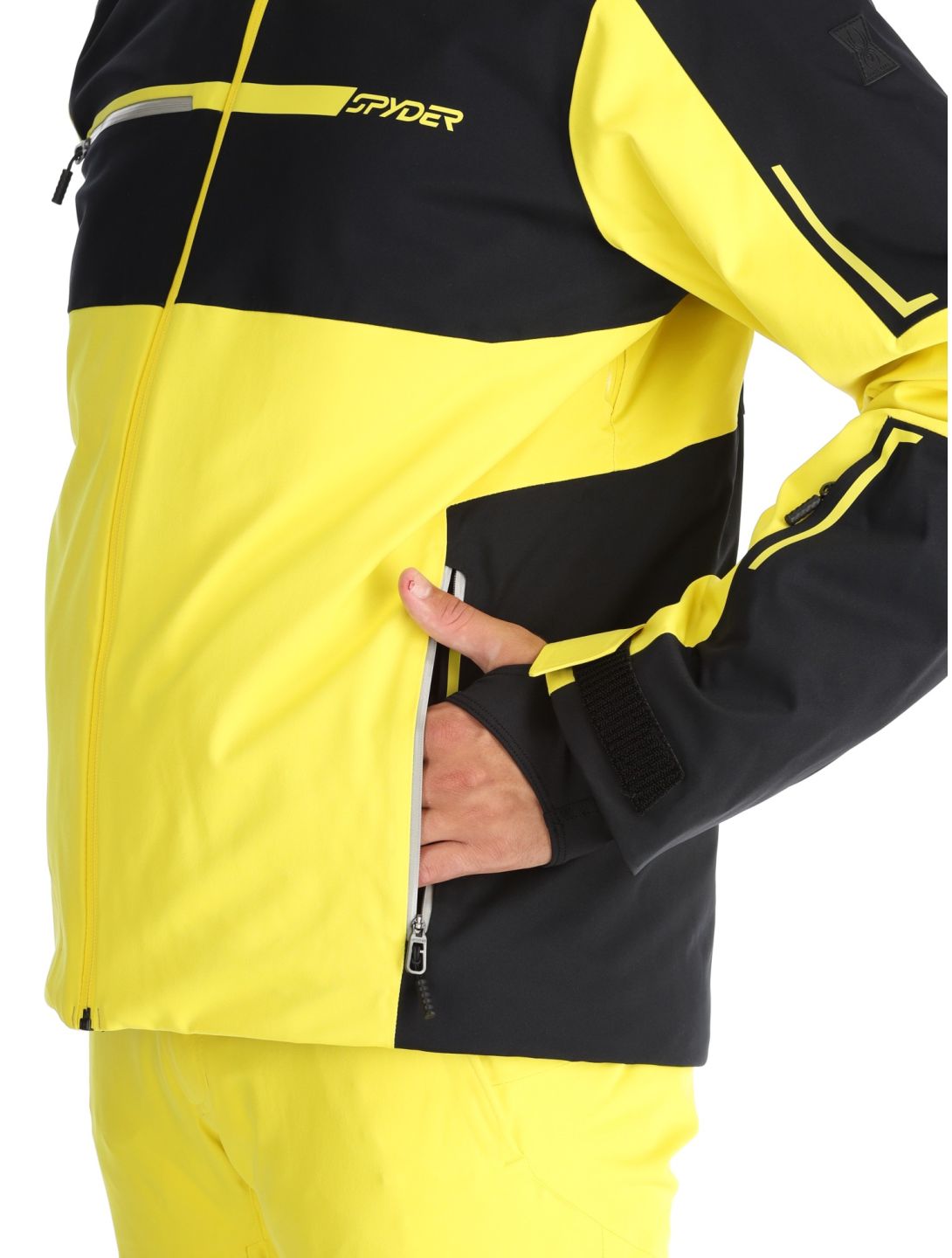 Spyder, Titan ski jacket men Acid Yellow black, yellow 