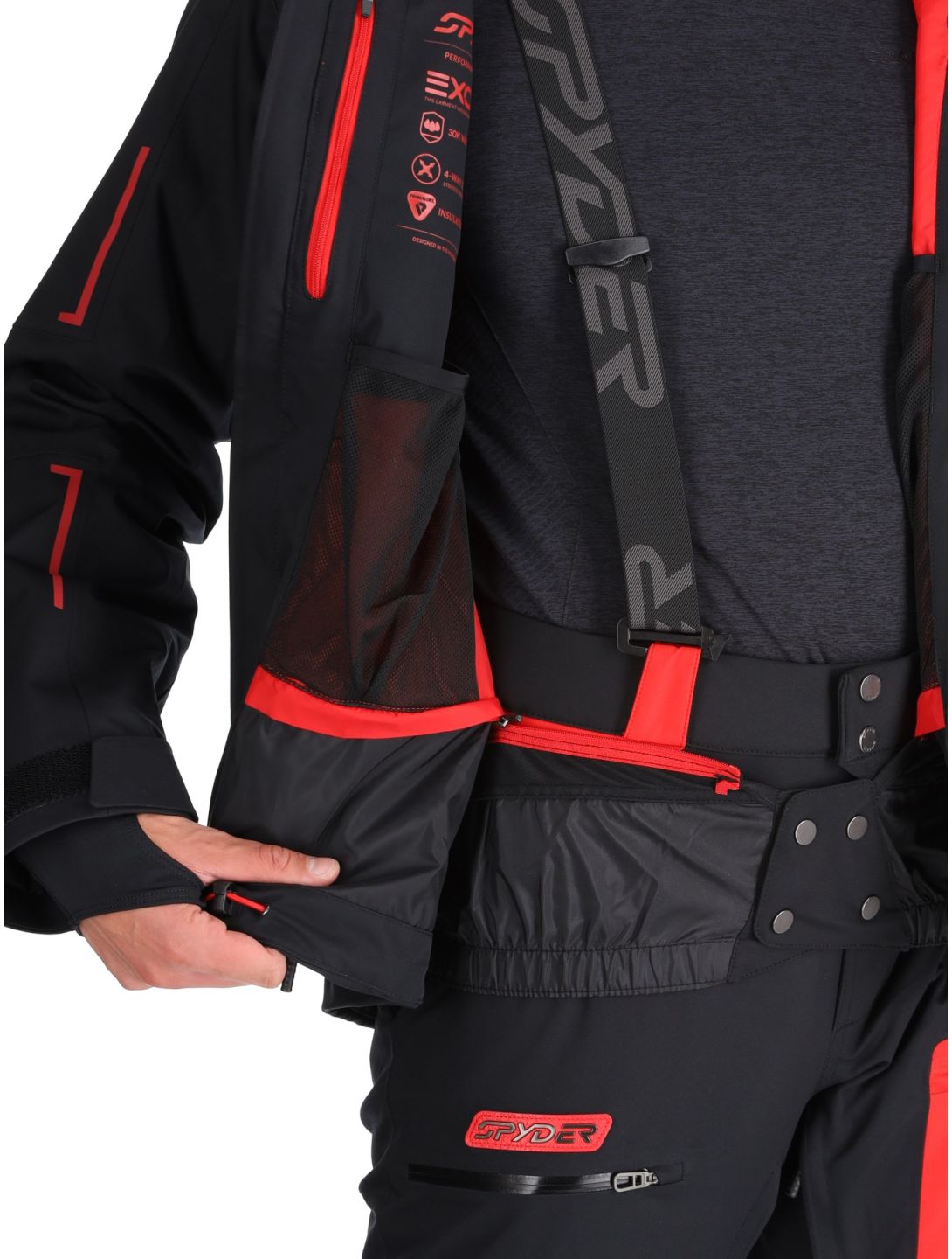 Spyder, Titan ski jacket men Black black 