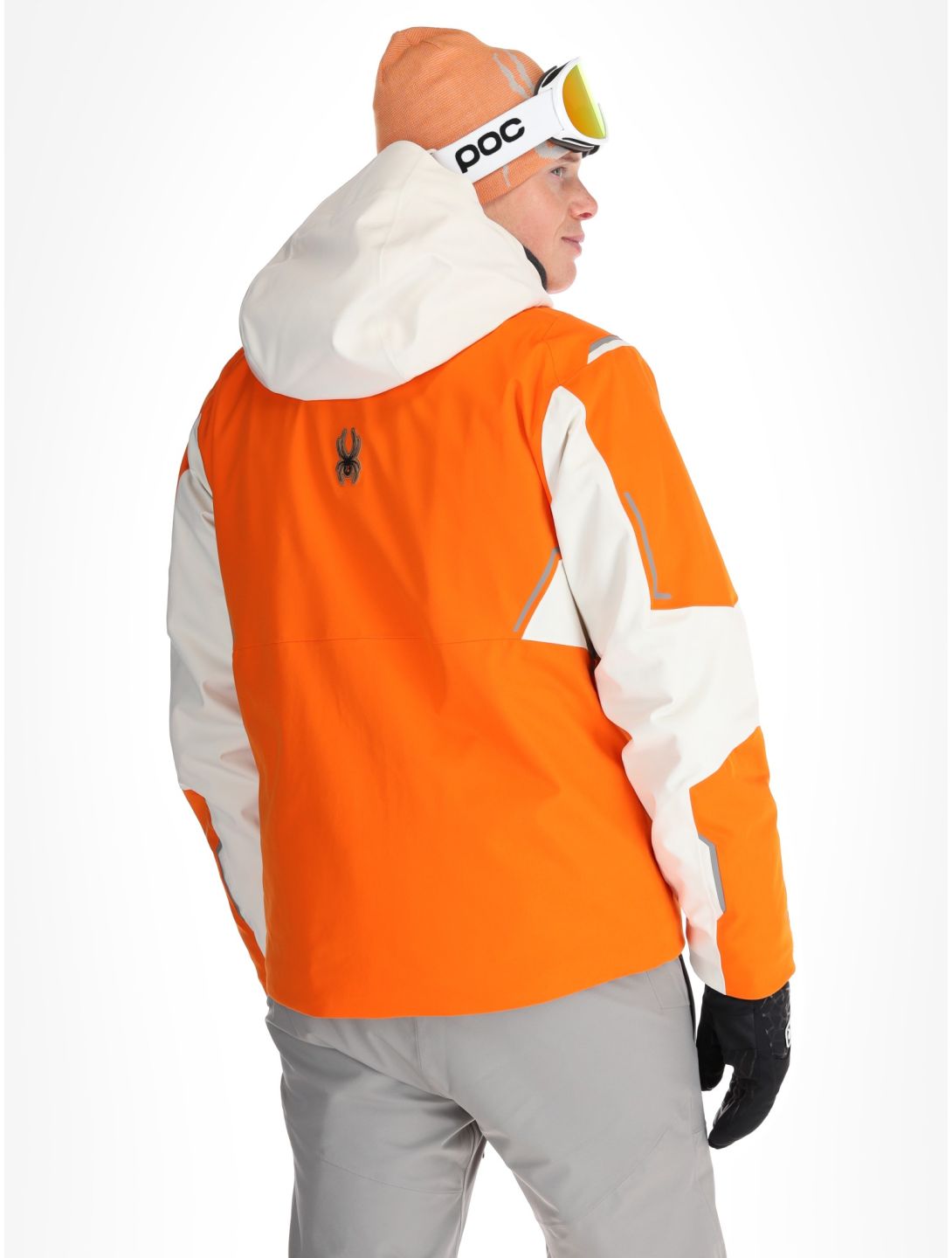 Spyder, Titan ski jacket men Orange Shock beige, orange 